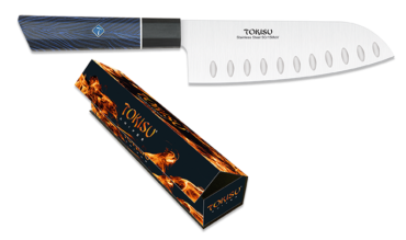 Tokisu SANTOKU Knife 17cm G10 Blue