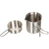 MFH Conjunto de Utensílios Aço Inoxidável - Panela e Frigideira
